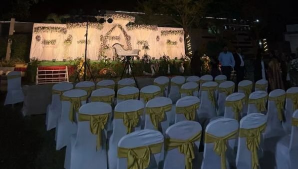 Outdoor celebration venue at Sree Lalitha Resort in Hyderabad